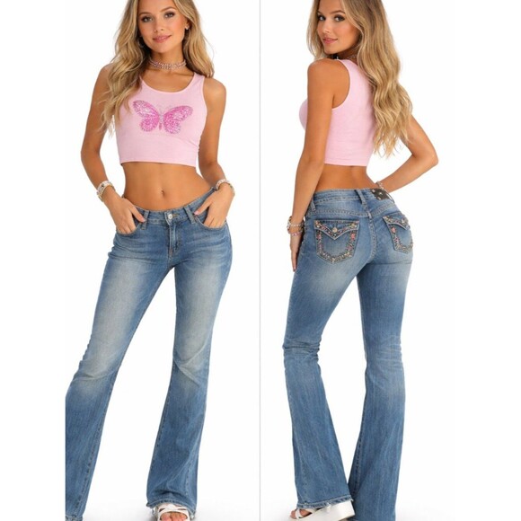 Women Jeans Flare Wide Leg · Miss Me — photo 1 of 1